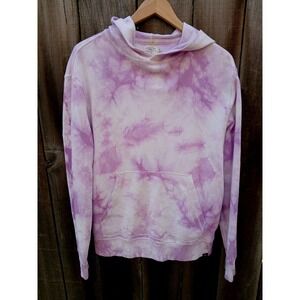 Faherty Beach Hoodie Mens Cotton White Purple Dye Pullover Kangaroo Pocket‎ Soft